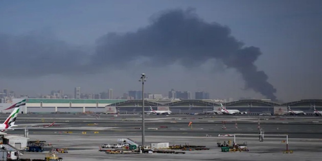 Dubai Havalimanı Yakına İHA Düştü, 4 Kişi Yaralandı